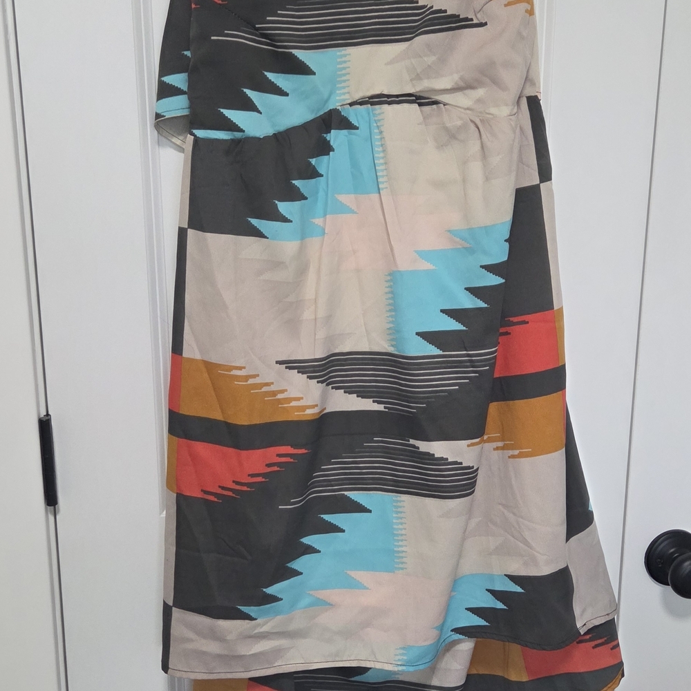 Multicolor Patterned Women's Dress